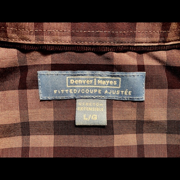 Denver Hayes fitted long sleeve shirt, size Large, colour Purple - Picture 6 of 7